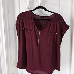 burgundy blouse
